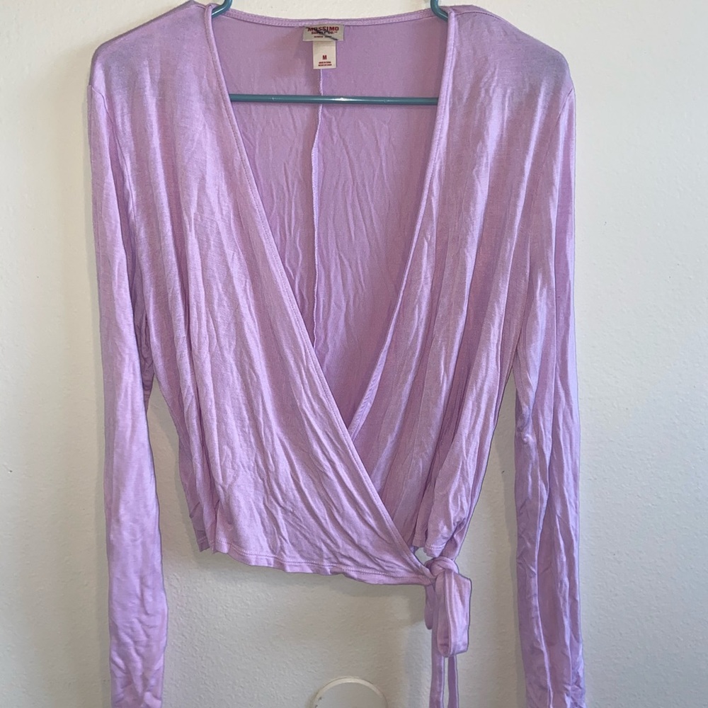 Purple wrap top